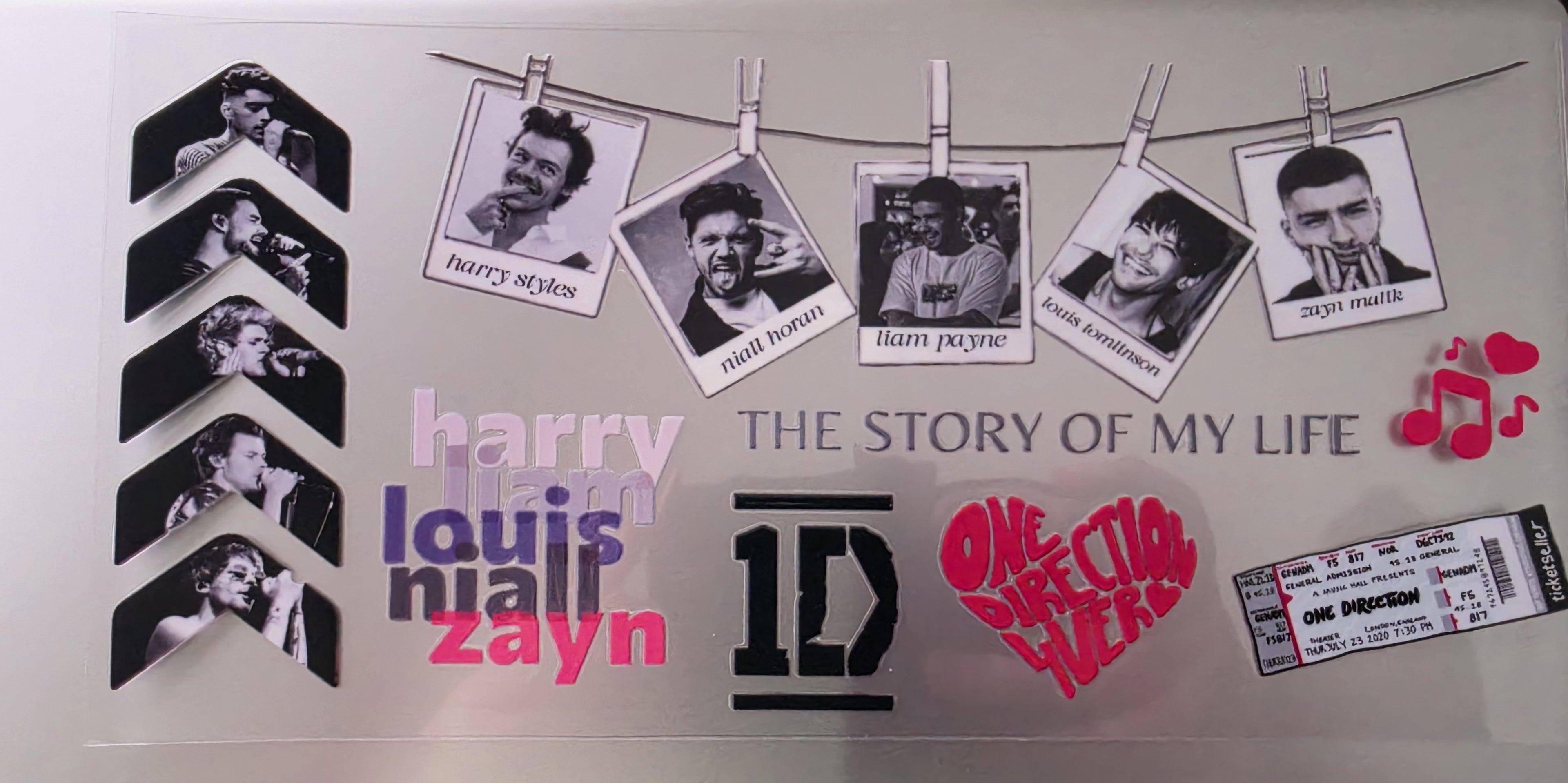 One Direction DTF Decal – UV/UB Transfer