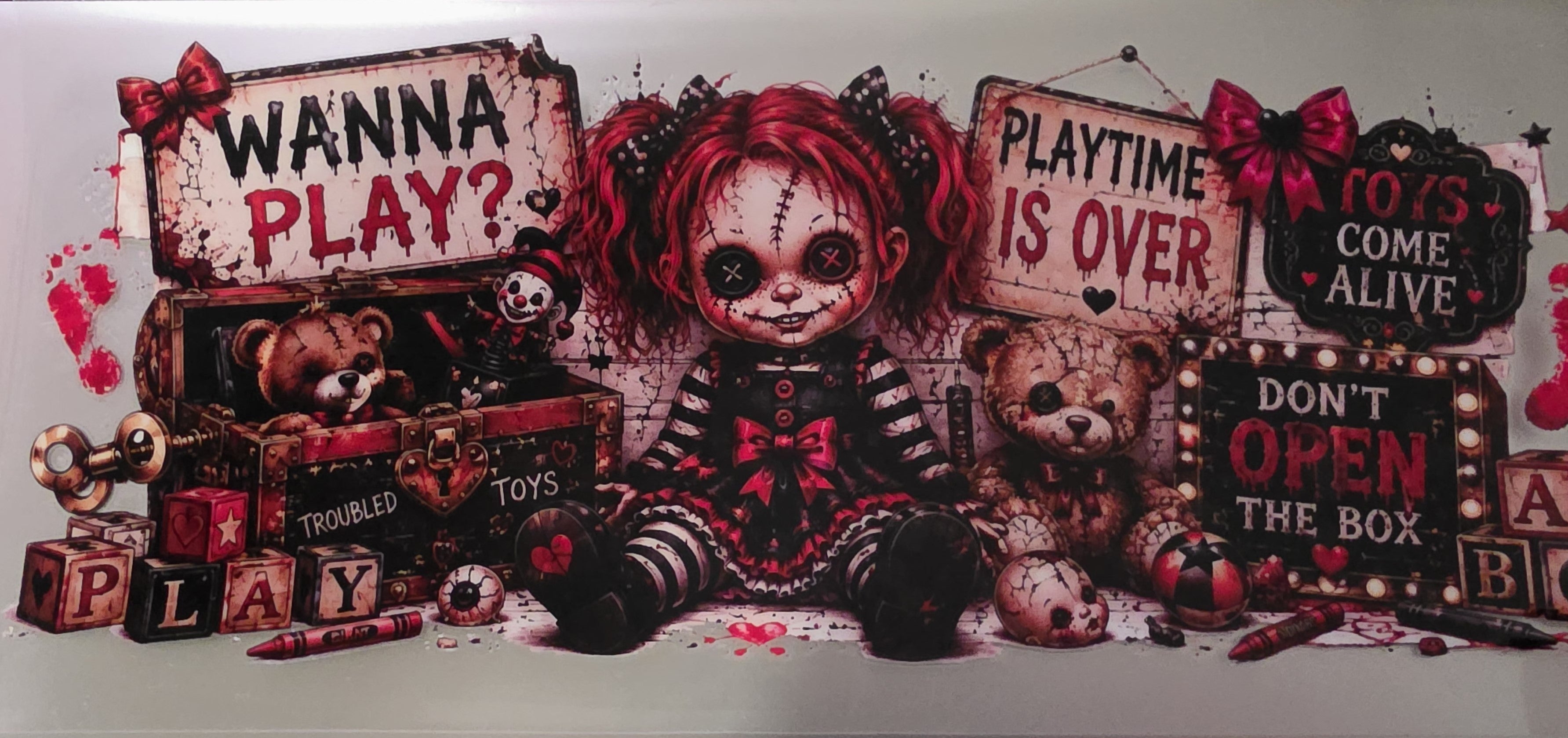 Halloween Chucky Doll DTF Decal - UV/UB Transfer